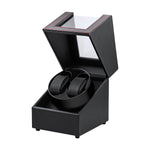 Carbon Fiber Automatic Dual Watch Winder-Black/Red (USB W135T)