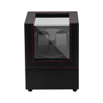 Carbon Fiber Automatic Dual Watch Winder-Black/Red (USB W135T)