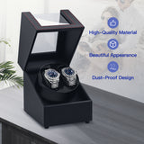 Carbon Fiber Automatic Dual Watch Winder-Black/Red (USB W135T)