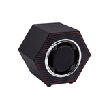 Hexagon PU Leather Automatic Single Watch Winder-Carbon Fiber(W147T)
