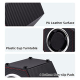 Hexagon PU Leather Automatic Single Watch Winder-Carbon Fiber(W147T)