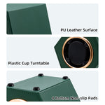 Hexagon PU Leather Automatic Single Watch Winder-Dark Green(W147C)