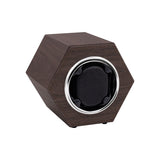 Hexagon PU Leather Automatic Single Watch Winder- Wood Grain(W147M)