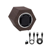 Hexagon PU Leather Automatic Single Watch Winder- Wood Grain(W147M)