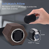 Hexagon PU Leather Automatic Single Watch Winder- Wood Grain(W147M)