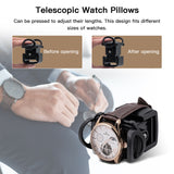 Customize PU Leather Automatic Single Watch Winder with LED Light-Brown(W140-EU Plug)
