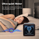 Mcbazel Rectangle PU Leather Automatic Single Watch Winder with LED Light-Carbon Fiber(W150T)