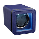 Mcbazel Rectangle PU Leather Automatic Single Watch Winder with LED Light-Blue(W150C)