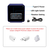 Mcbazel Rectangle PU Leather Automatic Single Watch Winder with LED Light-Blue(W150C)