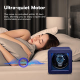 Mcbazel Rectangle PU Leather Automatic Single Watch Winder with LED Light-Blue(W150C)