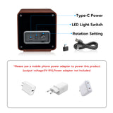 Mcbazel Rectangle PU Leather Automatic Single Watch Winder with LED Light-Brown(W150F)