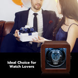 Mcbazel Rectangle PU Leather Automatic Single Watch Winder with LED Light-Brown(W150F)