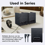 Mcbazel Automatic Dual Watch Winder with Crocodile Leather Pattern-Black