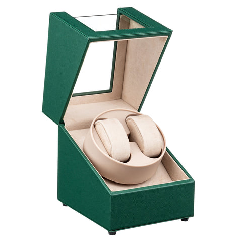 Mcbazel PU Leather Automatic Dual Watch Winder-Green