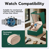 Mcbazel PU Leather Automatic Dual Watch Winder-Green