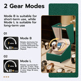 Mcbazel PU Leather Automatic Dual Watch Winder-Green