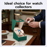 Mcbazel PU Leather Automatic Dual Watch Winder-Green