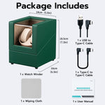 Mcbazel PU Leather Automatic Dual Watch Winder-Green