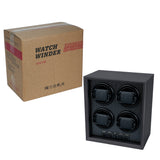 Ebony Pattern Automatic Four-Watch Winder Without Cover  - Black (SKW158)