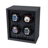 Ebony Pattern Automatic Four-Watch Winder Without Cover  - Black (SKW158)