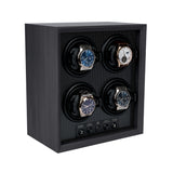 Ebony Pattern Automatic Four-Watch Winder Without Cover  - Black (SKW158)