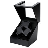 Automatic Three-Watch Winder with Open Cover Stop Function-Black(SKW113PU-3W/AM)