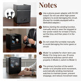 Automatic Three-Watch Winder with Open Cover Stop Function-Black(SKW113PU-3W/AM)