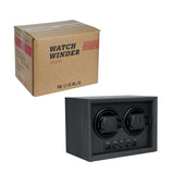 Ebony Pattern Automatic Two-Watch Winder Without Cover  - Black (SKW157)