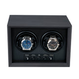 Ebony Pattern Automatic Two-Watch Winder Without Cover  - Black (SKW157)