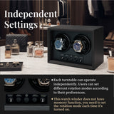 Ebony Pattern Automatic Two-Watch Winder Without Cover  - Black (SKW157)