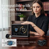 Ebony Pattern Automatic Two-Watch Winder Without Cover  - Black (SKW157)