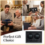 Ebony Pattern Automatic Two-Watch Winder Without Cover  - Black (SKW157)