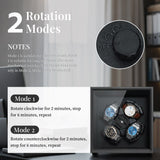 Ebony Pattern Automatic Four-Watch Winder with Cover - Black(SKW131-G/AM)