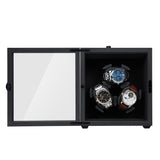 Ebony Pattern Automatic Three-Watch Winder with Cover - Black(SKW130-G/AM)