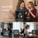 Ebony Pattern Automatic Three-Watch Winder with Cover - Black(SKW130-G/AM)