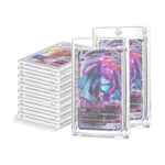 Lot 10 130PT Magnetic Game Card Case with UV Protection-Transparent