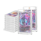 Lot 10 130PT Magnetic Game Card Case with UV Protection-Transparent
