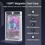 Lot 10 130PT Magnetic Game Card Case with UV Protection-Transparent