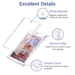 Lot 10 130PT Magnetic Game Card Case with UV Protection-Transparent