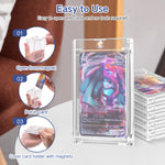 Lot 10 130PT Magnetic Game Card Case with UV Protection-Transparent