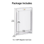 Lot 10 130PT Magnetic Game Card Case with UV Protection-Transparent
