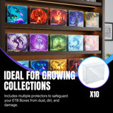 Lot 10 Transparent Storage Display Box for ETB Box-193*92*168*0.5MM