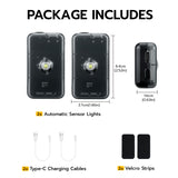 Lot 2 Automatic Sensor Lights Suitable for Tent Trunks/Car Storage Boxes/Fishing Boxes/Camping Storage Boxes-Black(M1)#