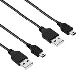 Mcbazel 2PCS Controller Charger Cable for PS3, 1 meter Mini USB Cable for Playstation 3, Data Charging Cable for PS3/PS3 Slim Dualshock3 Controller/Cameras