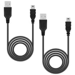 Mcbazel 2PCS Controller Charger Cable for PS3, 1 meter Mini USB Cable for Playstation 3, Data Charging Cable for PS3/PS3 Slim Dualshock3 Controller/Cameras