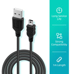 Mcbazel 2PCS Controller Charger Cable for PS3, 1 meter Mini USB Cable for Playstation 3, Data Charging Cable for PS3/PS3 Slim Dualshock3 Controller/Cameras