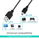 Mcbazel 2PCS Controller Charger Cable for PS3, 1 meter Mini USB Cable for Playstation 3, Data Charging Cable for PS3/PS3 Slim Dualshock3 Controller/Cameras