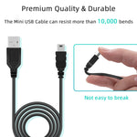 Mcbazel 2PCS Controller Charger Cable for PS3, 1 meter Mini USB Cable for Playstation 3, Data Charging Cable for PS3/PS3 Slim Dualshock3 Controller/Cameras
