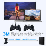 Mcbazel Lot 2 3 Meter USB to mini USB Power Charge Cable for PS3 Controller/Mini Port Device with Anti-interference Magnetic Ring - Black