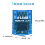Mcbazel Gamecube 512MB Memory Cards for Gamecube and Wii Console